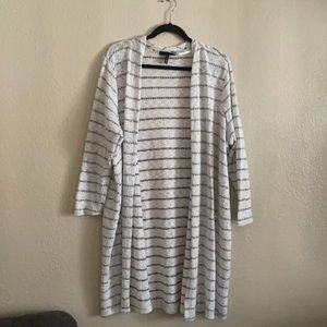 Lane Bryant Striped Long Cardigan
